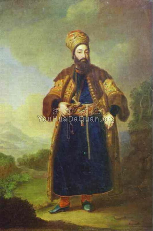 Portrait of Murtaza-Kuli-Khan. Study - 弗拉基米尔·波罗维科夫斯基